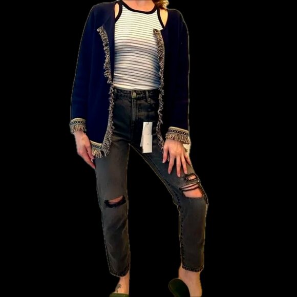 Gorgeous, nearly new vintage 90s cardigan by Chico, featuring beautiful design - Picture 2 of 11